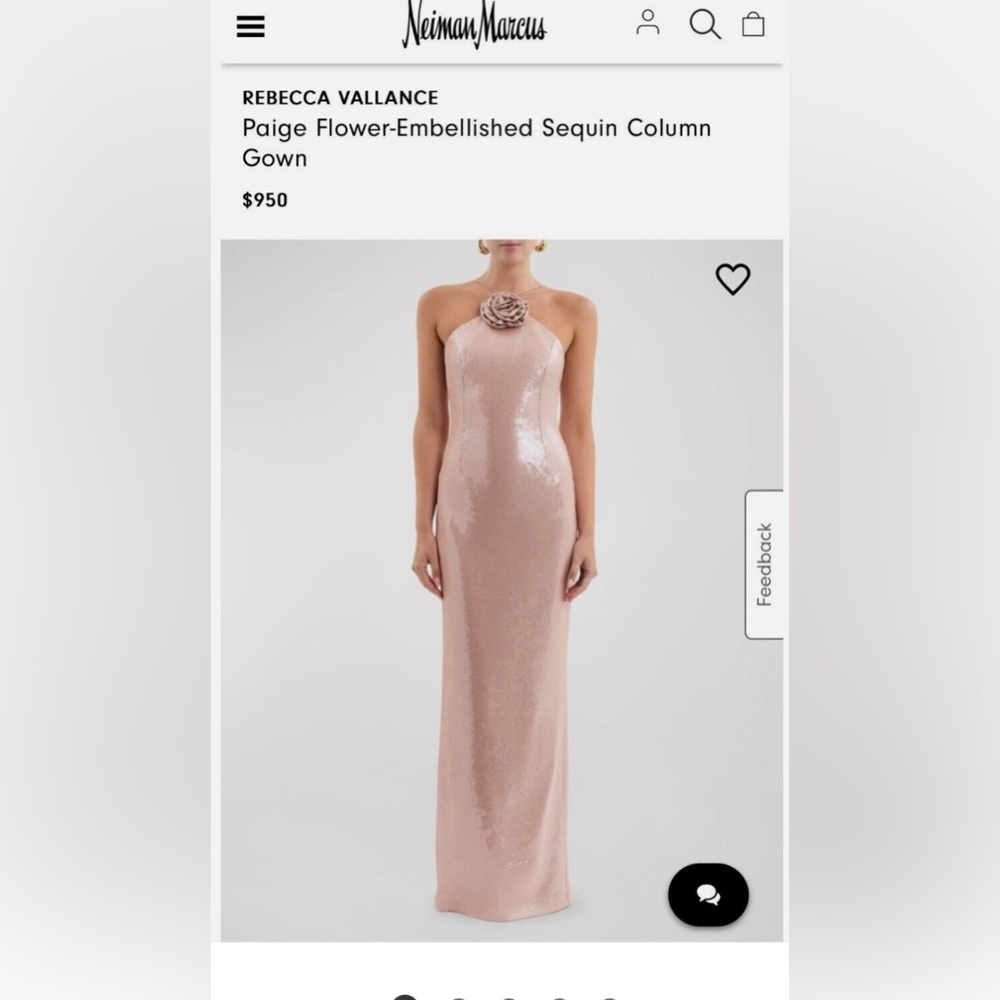 Rebecca Vallence Paige Flower Embellished evening gown size 4
